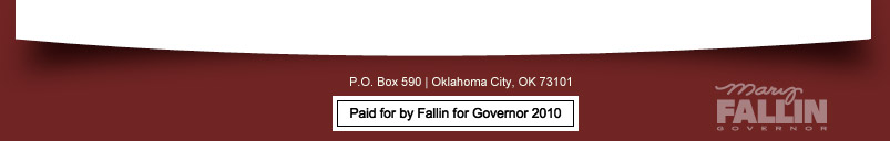 Paid for by Fallin for Governor 2010