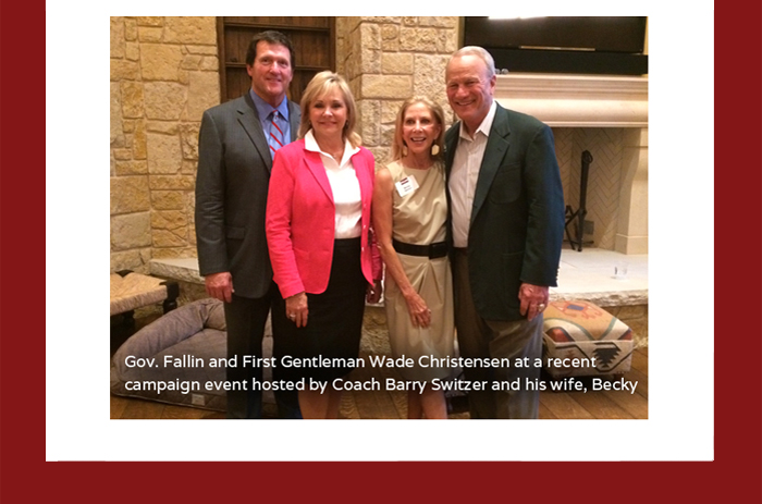 Coach Barry Switzer endorses Governor Mary Fallin